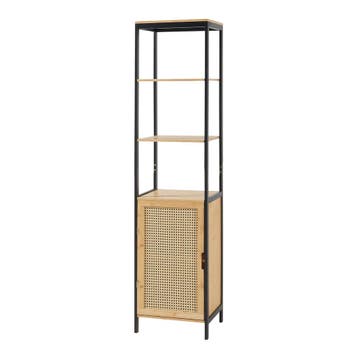 Badkamerkast Tervola kolomkast 172x40x35 cm zwart naturel ro, Huis en Inrichting, Badkamer | Badkamermeubels, Verzenden, Nieuw