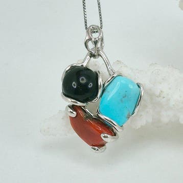 Koraal - Zilver, Zonder reservering - Ketting met hanger -