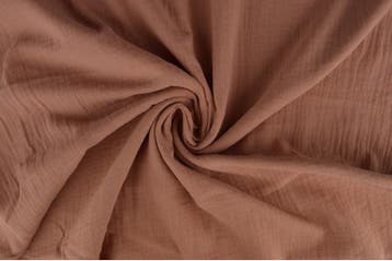 10 meter mousseline stof - Oud roze - Double gauze, 120 cm of meer, Ophalen of Verzenden, Katoen, Roze