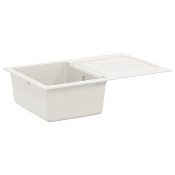 vidaXL Wasbak Wit 780 x 500 mm 80% Kwarts en 20% Hars, Verzenden, Nieuw