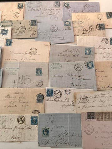 Frankrijk - Goede set van 30 klassieke brieven uit Frankrijk, Gestempeld