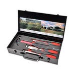 Houtbeitelset en klauwhamer in metal opbergbox, Ophalen of Verzenden, Nieuw