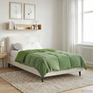 vidaXL Winter Dekbed 135 x 200 cm Winter Microfiber (100%, Verzenden, Nieuw, Groen