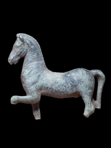Oud-Romeins Brons Stunning & Very Big Horse Statue