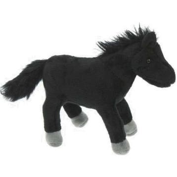 Cornelissen knuffel paard - pluche - zwart - 25 cm, Verzenden, Nieuw