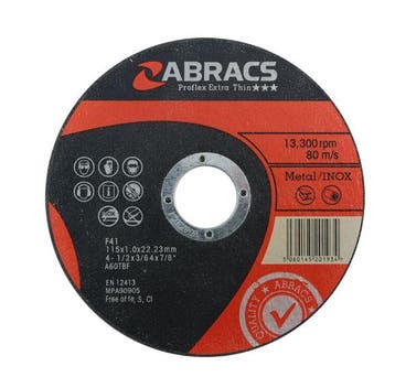 Abracs Proflex Slijpschijf INOX Extra Dun 100 x 1 x 16mm, Ophalen of Verzenden, Nieuw