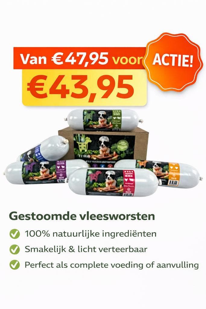 Gestoomde vleesworsten, Dieren en Toebehoren, Dierenvoeding, Hond, Ophalen of Verzenden