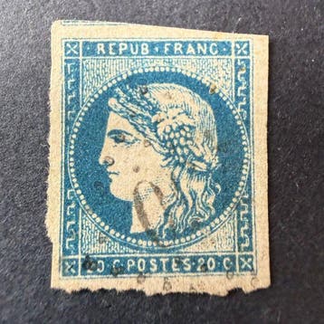 Frankrijk - Yvert 44A Bordeaux 20c R1 gestempeld met een, Gestempeld