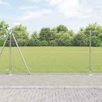 vidaXL Afrasteringspaal Zilverkleurig, Verzenden, Nieuw, IJzer