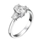 Statement ring - 18 karaat Witgoud - 1.36ct. tw. Diamant