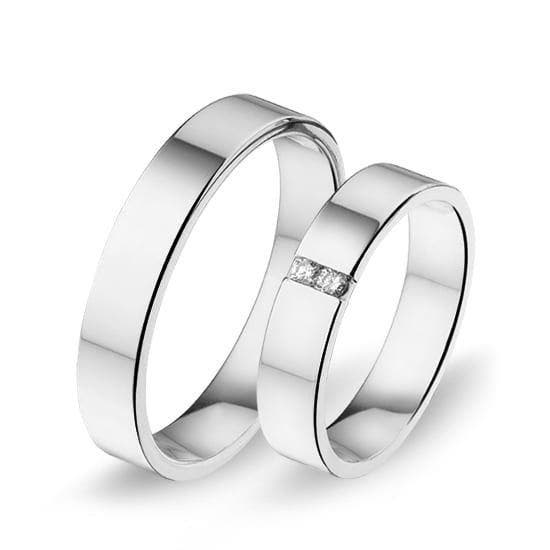 Actie trouwringen in 8/14/18 karaat witgoud per paar vanaf, Sieraden, Tassen en Uiterlijk, Ringen, Verzenden