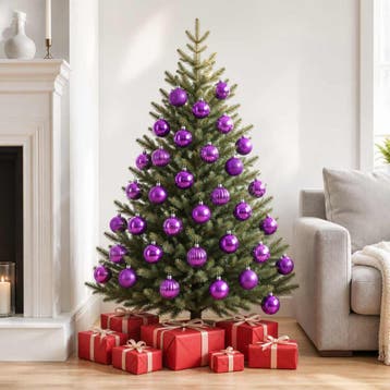 vidaXL Kerstballen set 75 st Lila 6 cm Polystyreen, Verzenden, Nieuw