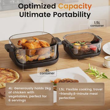 GTPLAYER Airfryer 4L met Glazen Venster - Multifunctioneel e, Verzenden, Nieuw in verpakking