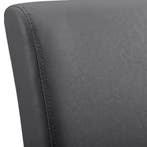 Eetkamerstoel set van 2 Hamburg kunstleer donkergrijs en zwa, Verzenden, Nieuw