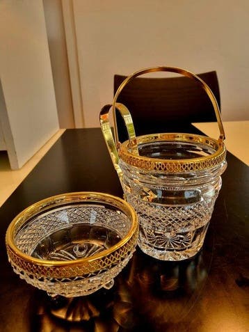 Ijsemmer (3) - Glas, Hoogwaardig loodkristal - Luxe barset -