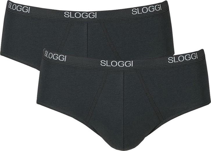 sloggi -  XL - men Basic Heren Midi slip  2pack - Zwart, Kleding | Heren, Ondergoed, Verzenden