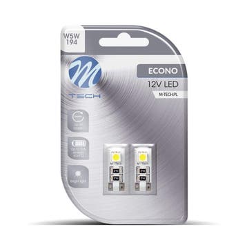 M-Tech LED W5W 12V - Basic 2x Led diode - Canbus - Wit ..., Verzenden, Nieuw