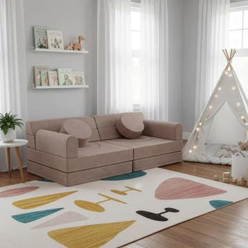 Kinderbank Kayo - Corduroy - Incl. Kussens - Rosa, Kinderen en Baby's, Kinderkamer | Overige Meubels, Verzenden, Nieuw