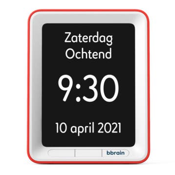 sprekende kalenderklok-rood, Huis en Inrichting, Woonaccessoires | Klokken, Ophalen of Verzenden, Nieuw