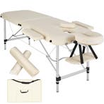 Massagetafel-set 2 zones met vulling, rolkussens en aluminiu, Sport en Fitness, Massageproducten, Verzenden, Nieuw