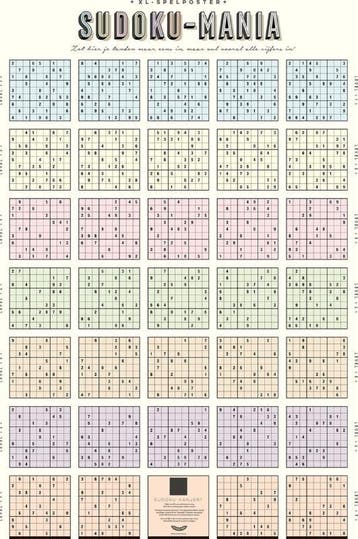 Stratier Xl Spelposter - Sudoku-Mania | Nieuw, Ophalen of Verzenden, Nieuw, Tom Suykens; Dieter Coppens