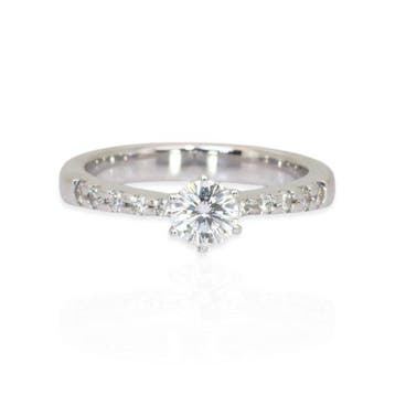 Ring - 18 karaat Witgoud - 0.56ct. tw. Diamant (Natuurlijk), Nieuw