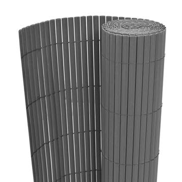 vidaXL Tuinafscheiding dubbelzijdig 90x300 cm PVC grijs, Tuin en Terras, Verzenden, Nieuw, Kunststof, Minder dan 1 meter
