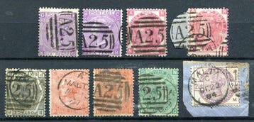 Malta 1857/1884 - Voorlopers, Selectie Groot-Brittannië,, Gestempeld