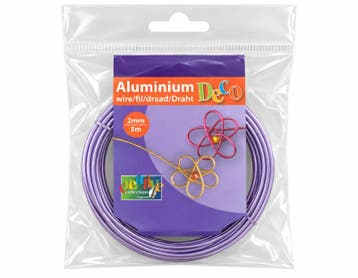 1x Vaessen Creative • Aluminiumdraad 2mmx5m Soft lilac, Ophalen of Verzenden, Nieuw, Kraal