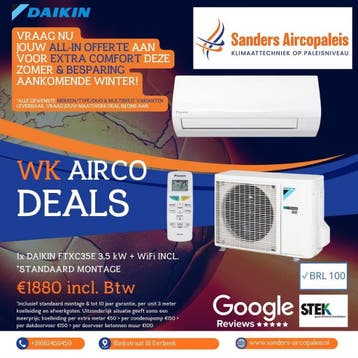 WK AIRCO DEALS, Nieuw, Verwarmen, Afstandsbediening