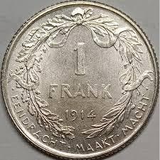 zilveren 1 Belgische Franc (1866-1914) (prijs per stuk), Verzenden, Munten
