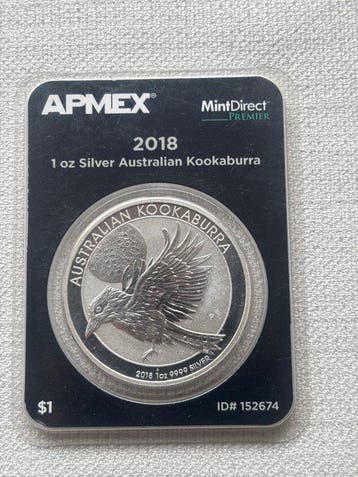 Australië. 1 Dollar 2018, Kookaburra, 1 oz (Zonder