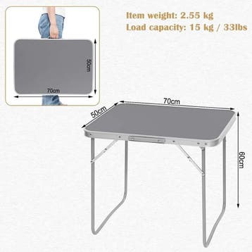 2dekans | WOLTU Campingtafel 70 x 60 x 50 cm - Opvouwbaar -, Ophalen of Verzenden, Zo goed als nieuw