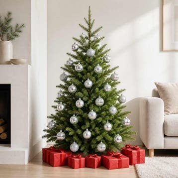 vidaXL Kerstballen set 75 st zilver 6 cm Polystyreen, Verzenden, Nieuw