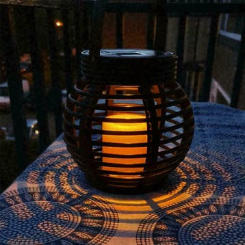Solar lantaarn Basket - Voordeelset Small 3 stuks, Tuin en Terras, Kunststof, Verzenden, Minder dan 50 watt, Staande lamp
