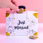 Just Married koffer spaarpot, Verzamelen, Spaarpotten, Verzenden, Nieuw