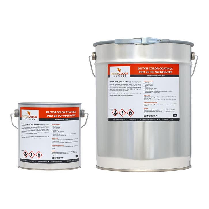 DCC PRO 2K PU Wegenverf Wit 10L, Doe-het-zelf en Verbouw, Verf, Beits en Lak, Verf, Wit, Nieuw, 5 tot 10 liter, Verzenden