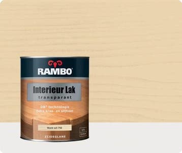 Rambo Interieur Lak Transparant Zijdeglans - Warm Wit 750..., Wit, Nieuw, Ophalen of Verzenden, Lak