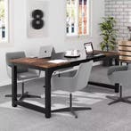 Groot Bureau 120x60cm – Wit / Vintage Bruin / Vintage Grijs, Huis en Inrichting, Bureaus, Verzenden, Nieuw