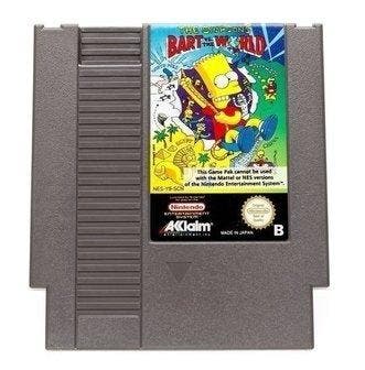 NES The Simpsons: Bart vs. the World (Losse Cassette), Verzenden, Zo goed als nieuw