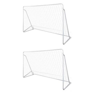 vidaXL Voetbalgoals 2 st 240x90x150 cm staal, Verzenden, Nieuw