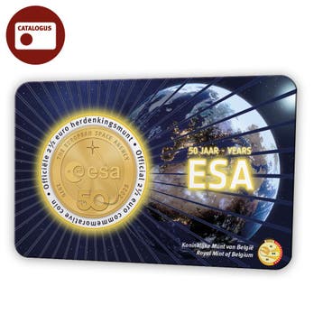 België 2,5 Euro 50 jaar ESA 2025 BU Coincard NL, Verzenden