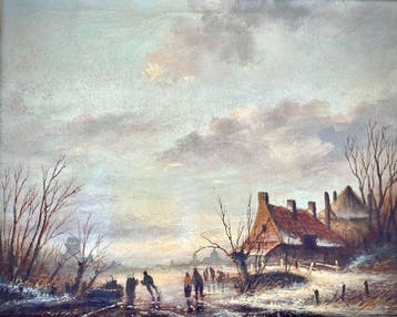 Gerard Nijland (1931) - Sfeervol nostalgie winterlandschap, Antiek en Kunst, Kunst | Schilderijen | Klassiek