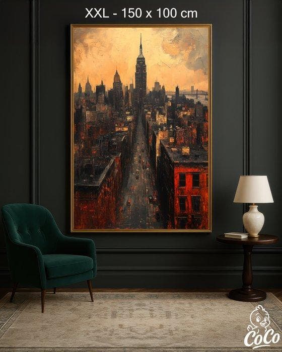 CoCo - Bronze Skyline - XXL, Antiek en Kunst, Kunst | Designobjecten