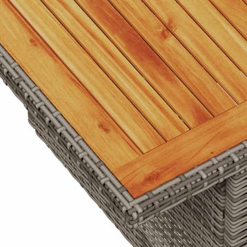 vidaXL 7-delige Loungeset met kussens poly rattan acacia, Tuin en Terras, Verzenden, Nieuw, Loungeset