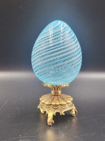 Fabergé ei - Franklin Mint – Œuf en verre de Murano “Style, Antiek en Kunst, Curiosa en Brocante