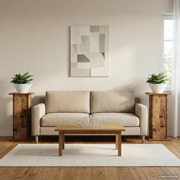 vidaXL Plantenstandaard 2 st Oud hout 30,5 x 30 x 60,5 cm, Verzenden, Nieuw