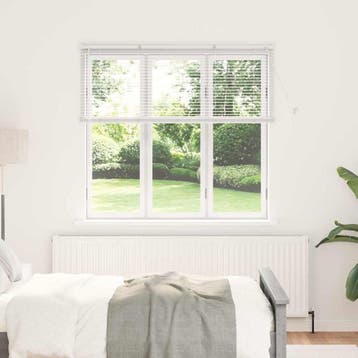 vidaXL Venetiaanse jaloezie Wit 130 x 145 cm 25 mm Aluminium, Huis en Inrichting, Verzenden, Nieuw, Wit