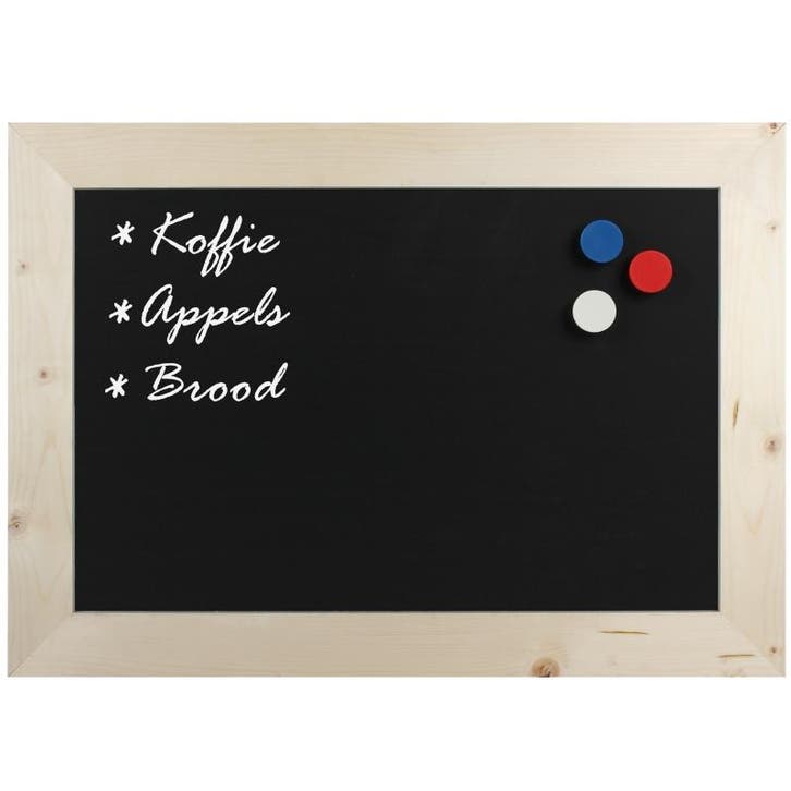 Krijtbord Magnetisch Hout Blank 70x90 cm, Hobby en Vrije tijd, Tekenen