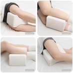 vidaXL Knee Pillow Wit Traagschuim en polyester 26 x 21,5 x, Verzenden, Nieuw, Wit